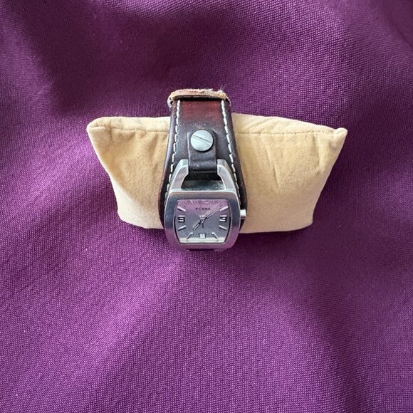 Fossil Architekt Women’s Watch – Brown Leather Cuff Strap (JR8130)